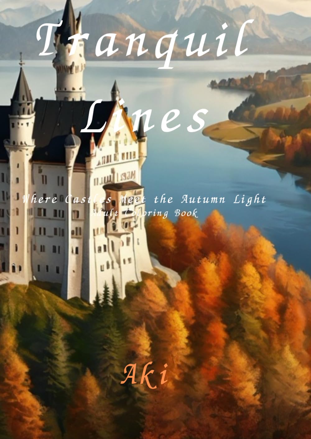 Tranquil Lines: Where Castles Meet the Autumn Light:Adult Coloring Book