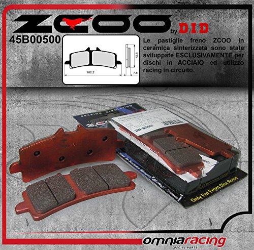 Plaquettes de frein ZCOO avant en céramique frittée 45B00500 pour disque standard