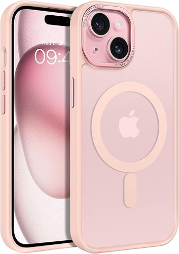 BENTOBEN Funda magnética compatible con iPhone 15, iPhone 15 compatible con MagSafe translúcida mate a prueba de golpes para mujeres y hombres, disponible en Yaxa Peru