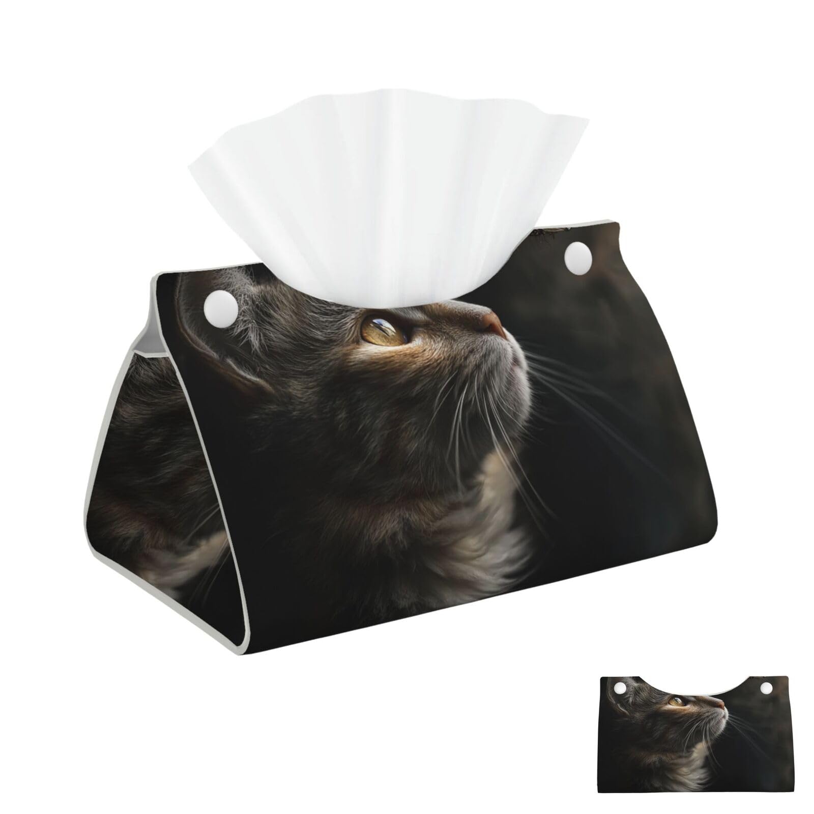 Cat and Butterfly Tissue Box Cover Square Cube Boxes