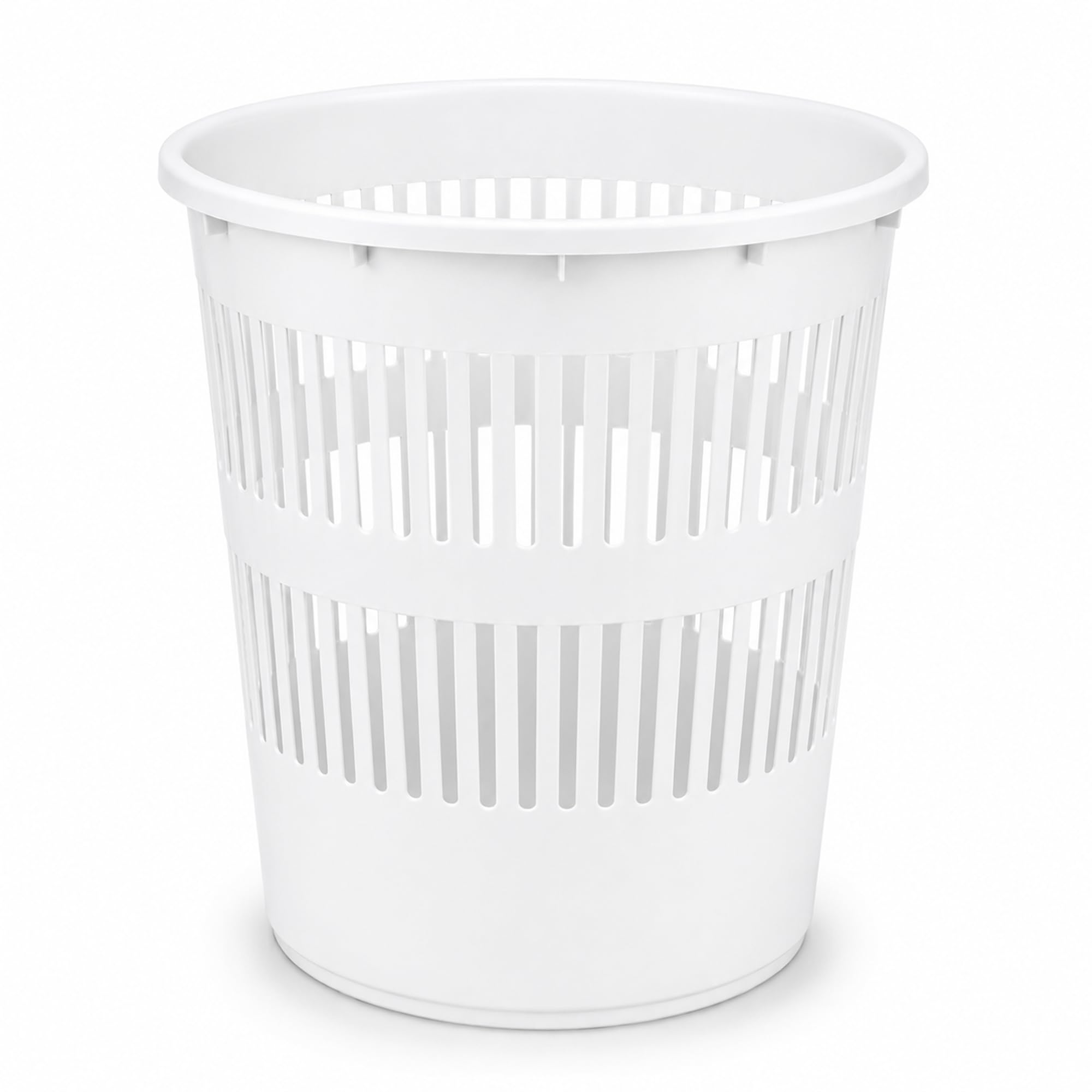 10L Open-Top Round Dustbin, Plastic Waste Bin for Home & Office