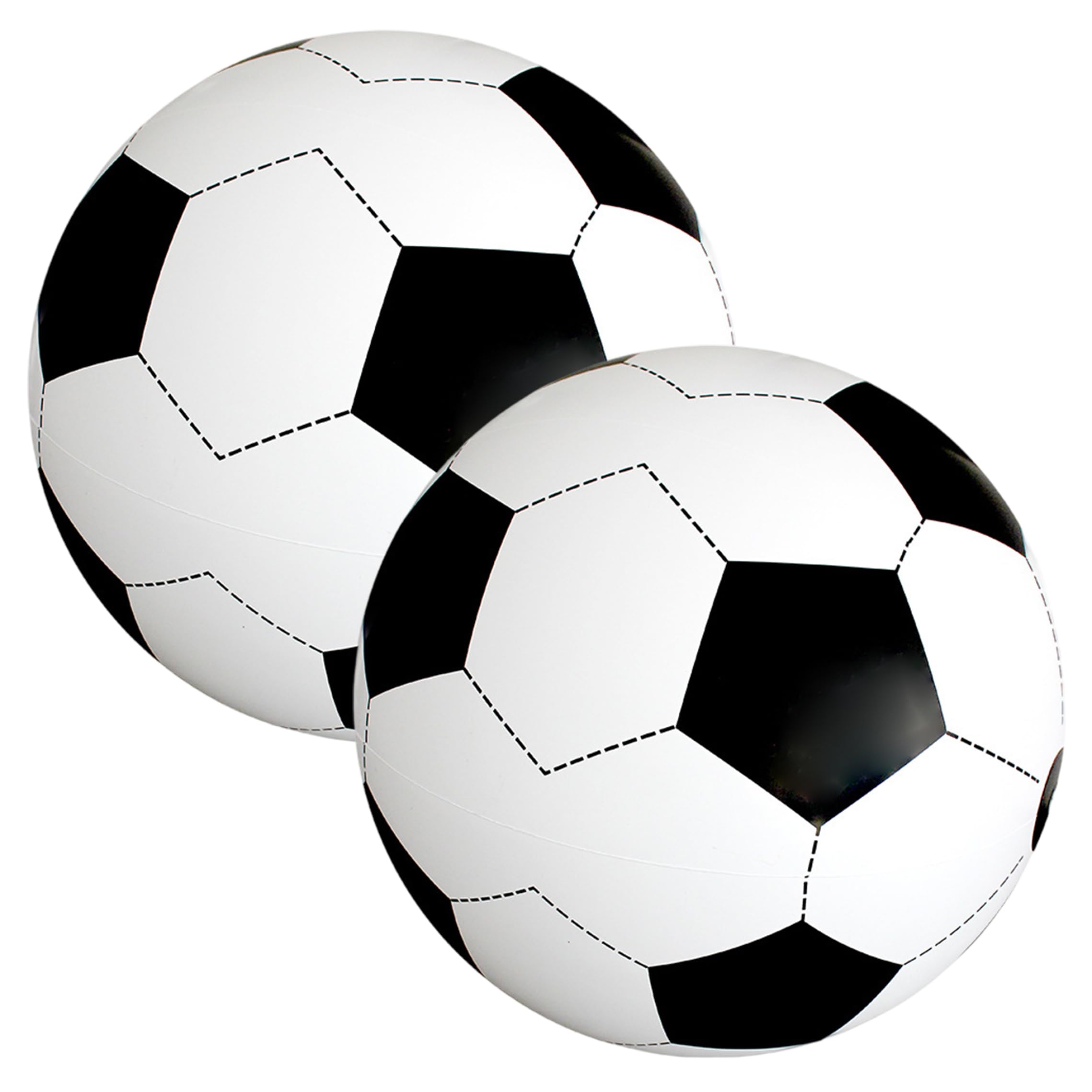 Palloni da calcio gonfiabili da 2 pezzi, palloni gonfiabili giganti da 47 pollici in PVC spesso per divertimento in piscina all'aperto giardino sulla spiaggia