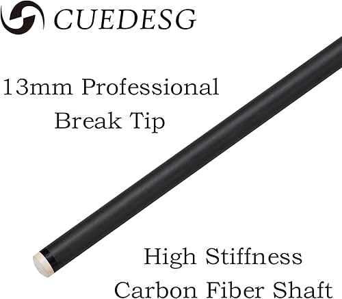 Miniatura 5 de Palo de piscina de taco de fibra de carbono,Palo de taco de ruptura de 3 piezas,Salto de baja desviación Jump Break Cue,Punta profesional de 0.512