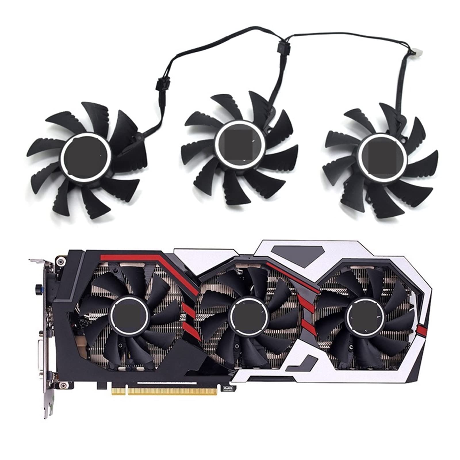 Hazek 75mm Igame Gtx 1060 6gb Cooler Fan 4pin Compatible