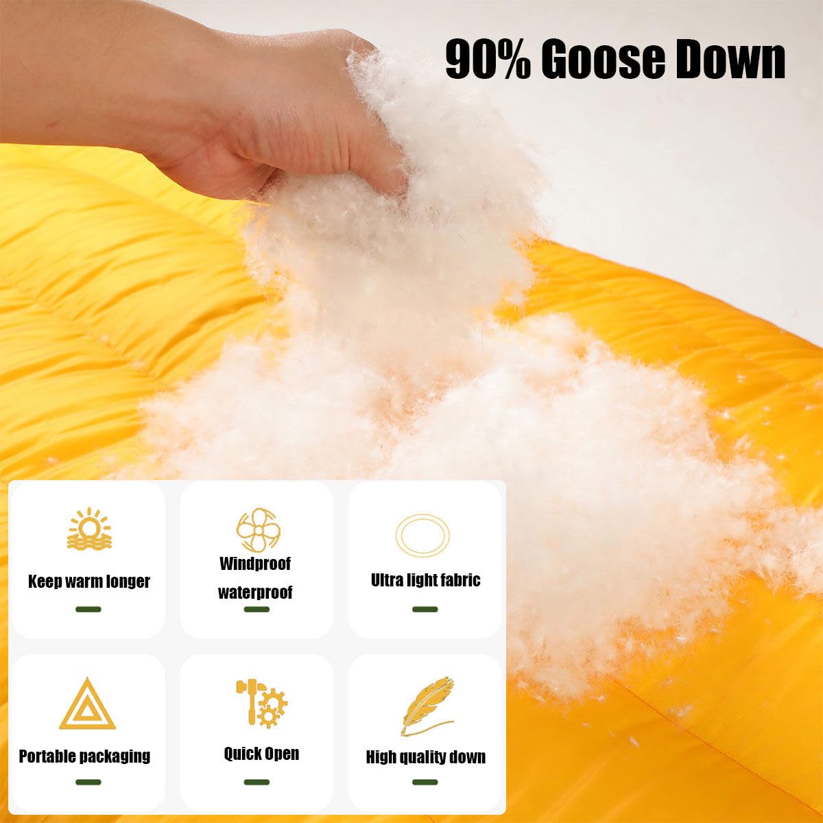 Amazon.co.jp: BEITH 寝袋 冬用, フロントジッパー 登山超轻睡袋, 90