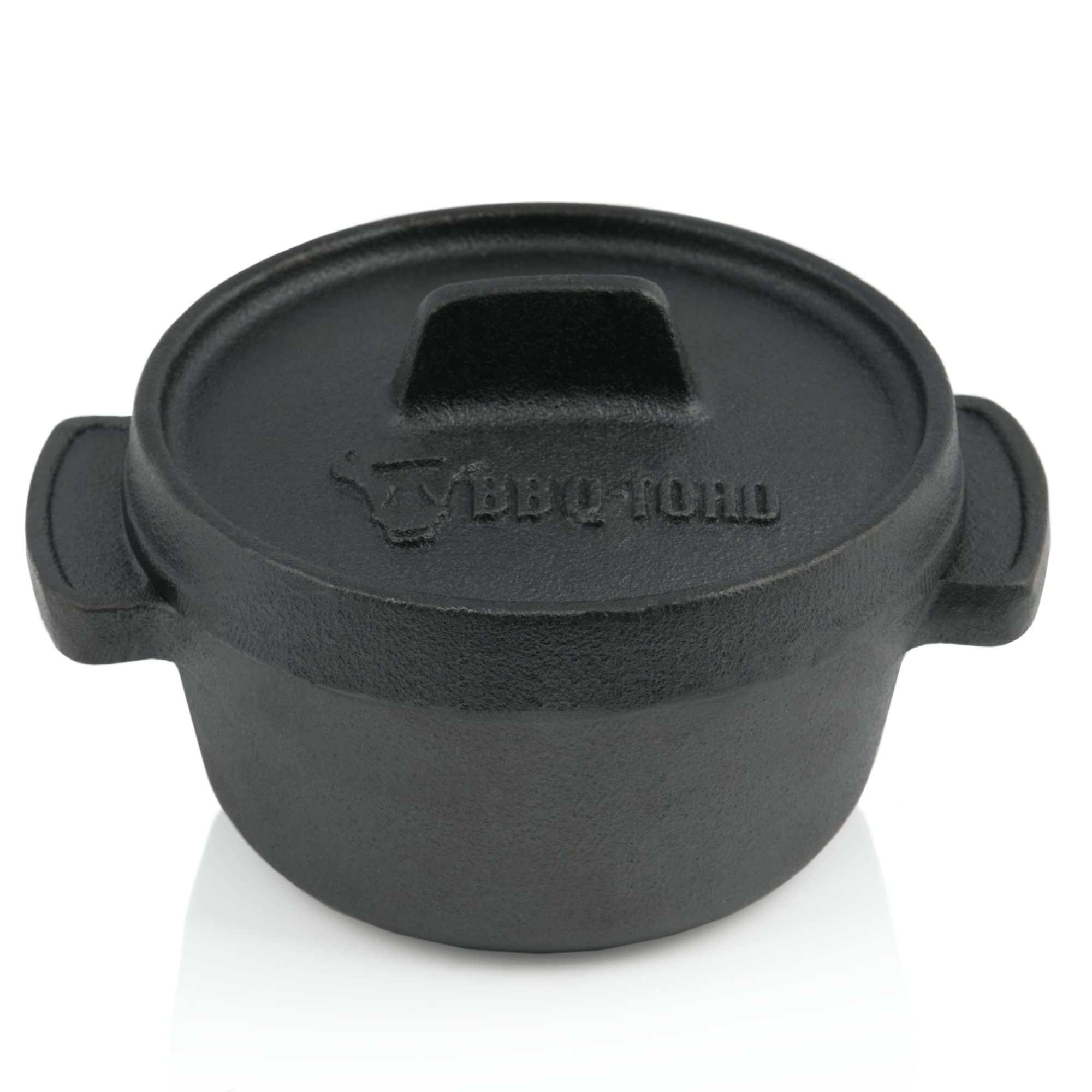 BBQ-Toro Mini Dutch Oven Set de Hierro Fundido | 6 Piezas | Ø 11 cm | Curada - pre-Seasoned | Ollas para Servir | Olla Pequeña para Cocinar