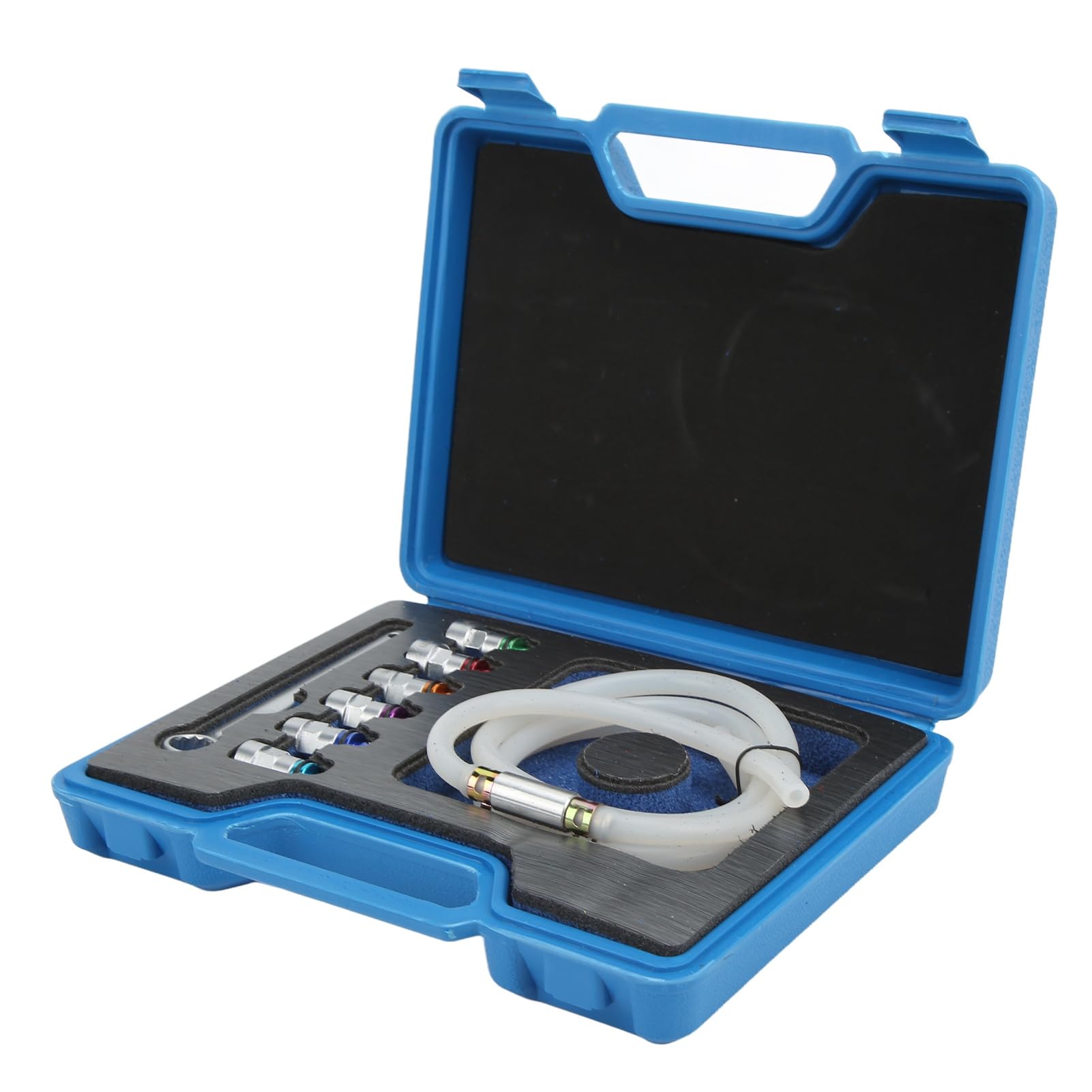 Haofy Kit de Llave de Purga de Frenos, Herramientas de Purga del de Frenos, 6 Adaptadores de 7 Mm a 12 Mm, Mantenimiento Rápido del Líquido de para Automóviles, SUV, Motocicletas, Kit de Llave de