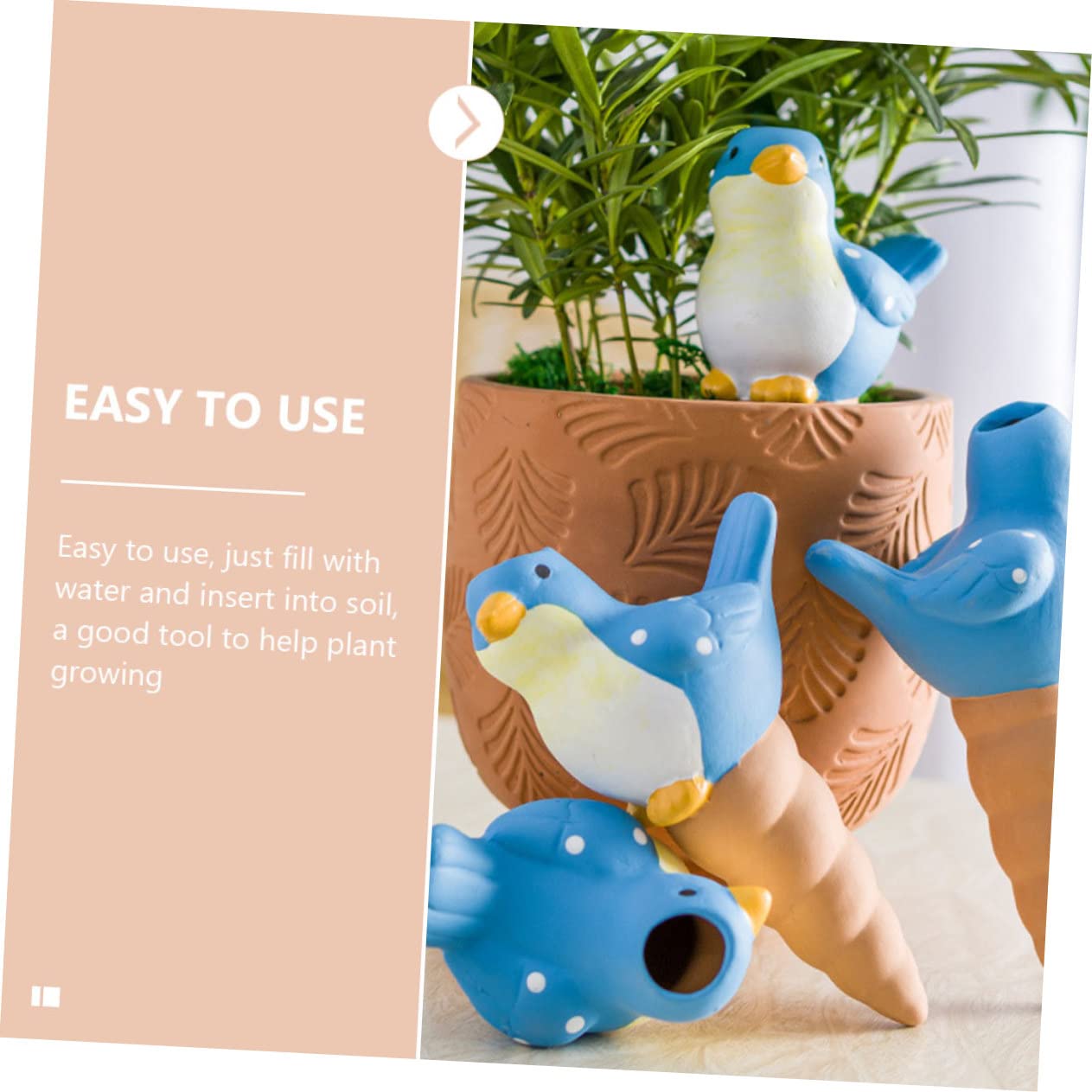 Alasum 4 Pezzi Irrigatori Automatici in Ceramica a Forma di Uccellino per Piante, di Annaffiatura Automatica, per Giardino e Prato