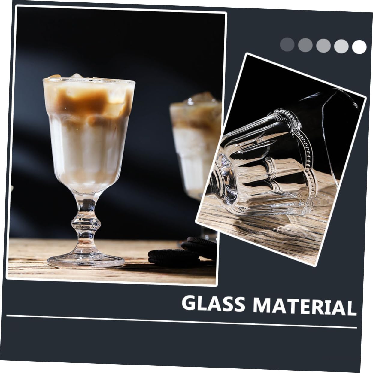 Ciotole da dessert in vetro, tazze da dessert, 2 pezzi Coppa gelato Contenitore for bevande Tazza da caffè trasparente Ciotola for frutta con piedi Snack Piatto for gioielli Ciotola for gelato Tazza S