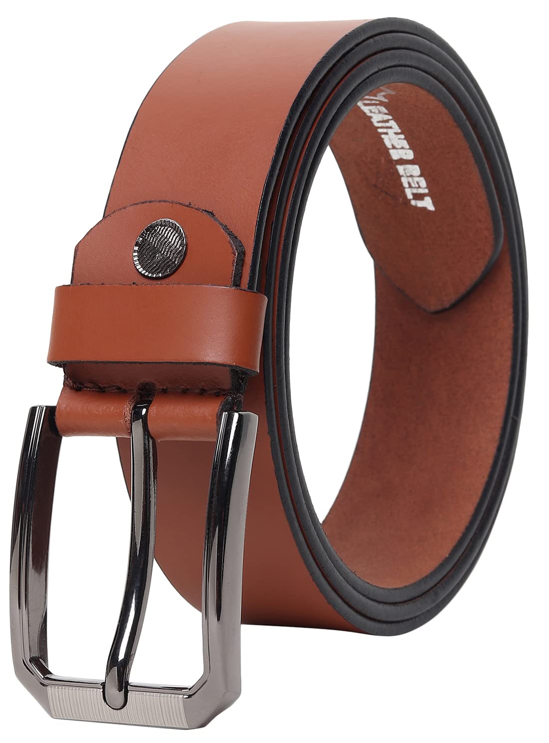 sunshopping Men’s Formal Genuine Leather Tan Pin Buckle Adjustable Belt (JAFA-6-TN)-picture-49