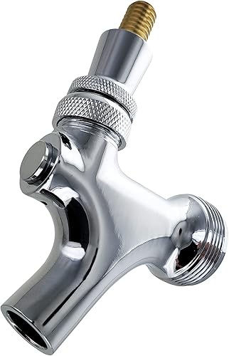 Home Brew Ohio Grifo de cerveza estándar cromado con palanca de latón