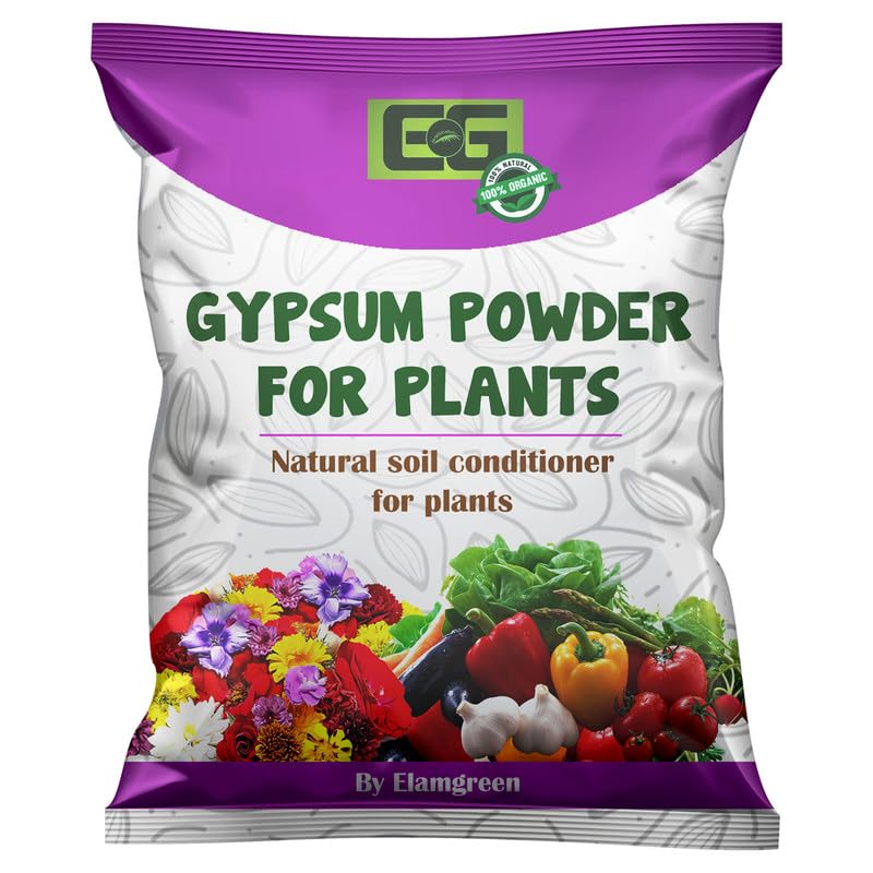 Elamgreen Gypsum powder fertilizer for plants 5kg, organic gypsum for Plants,rose plant fertilizer (B0D5LLMBNP) Amazon Price History, Amazon Price Tracker