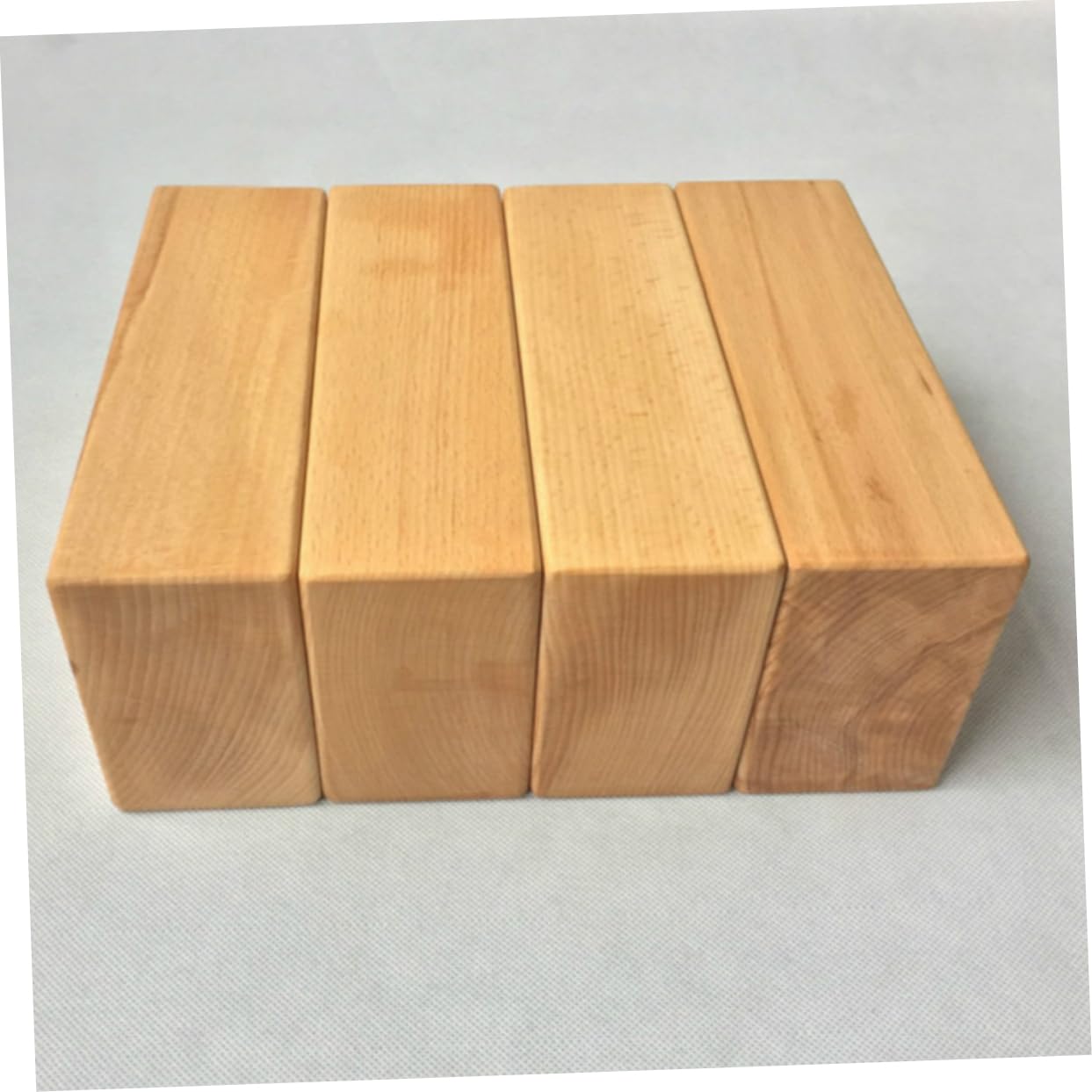 ibasenice High Density Beech Yoga Bricks Wooden Training Blocks for Practice for Home Yoga and Smooth Surface for Comfort and Stability Yellow