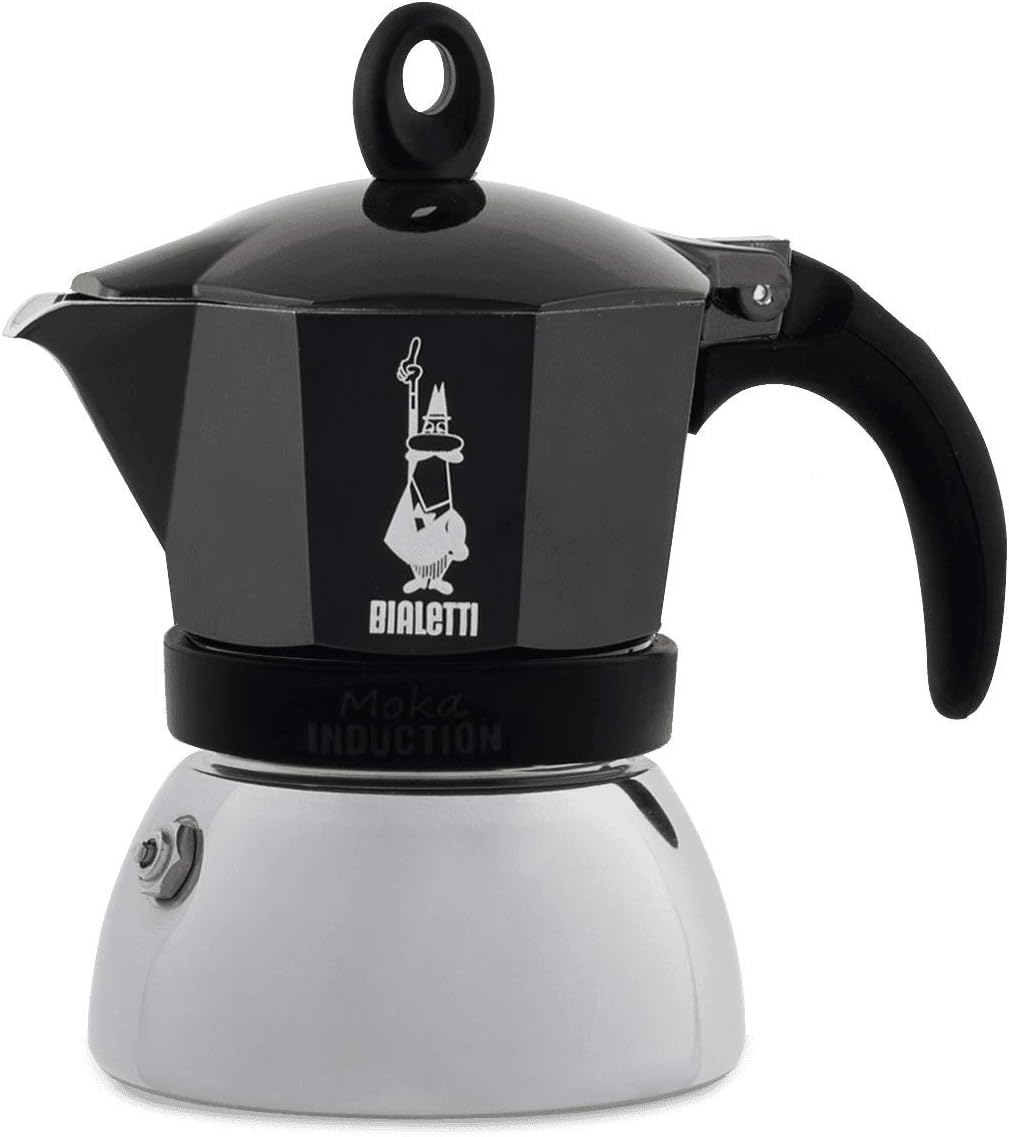 Bialetti Moka Induction Stovetop Coffee Maker (3 Cup) Black Amazon.co.uk Home & Kitchen