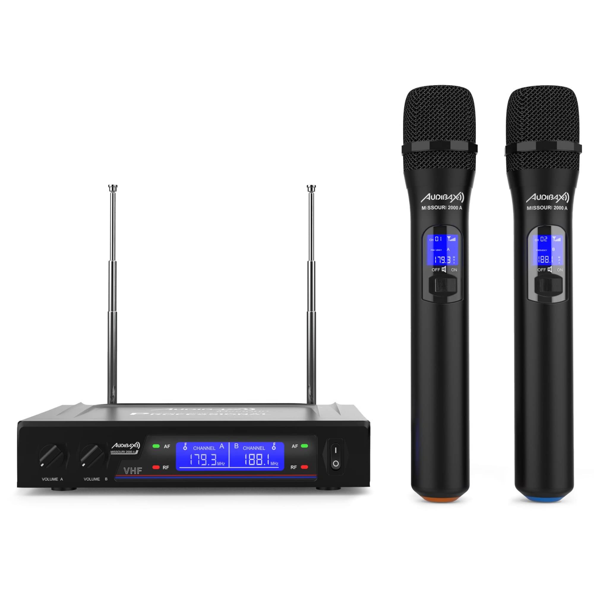 Audibax Missouri 2000 Micrófono Inalámbrico Mano VHF Rango A