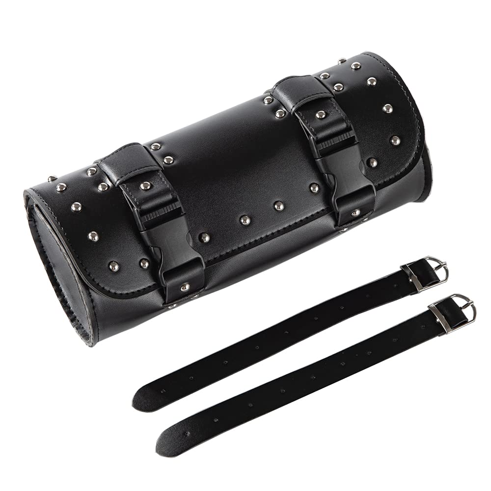 Buy Motorcycle Handlebar Bag, Universal PU Leather Motorcycle Handlebar Bag Vintage Motorcycle