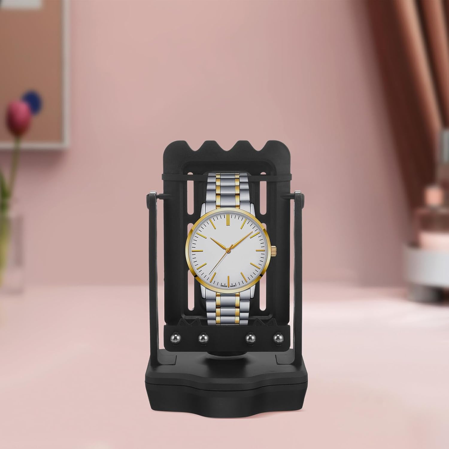 Uonlytech Automatic Watch Winder for Mechanical Watches Compatibility Compact Portable Self Winding Device for Home and Travel Maintains Precise Movement