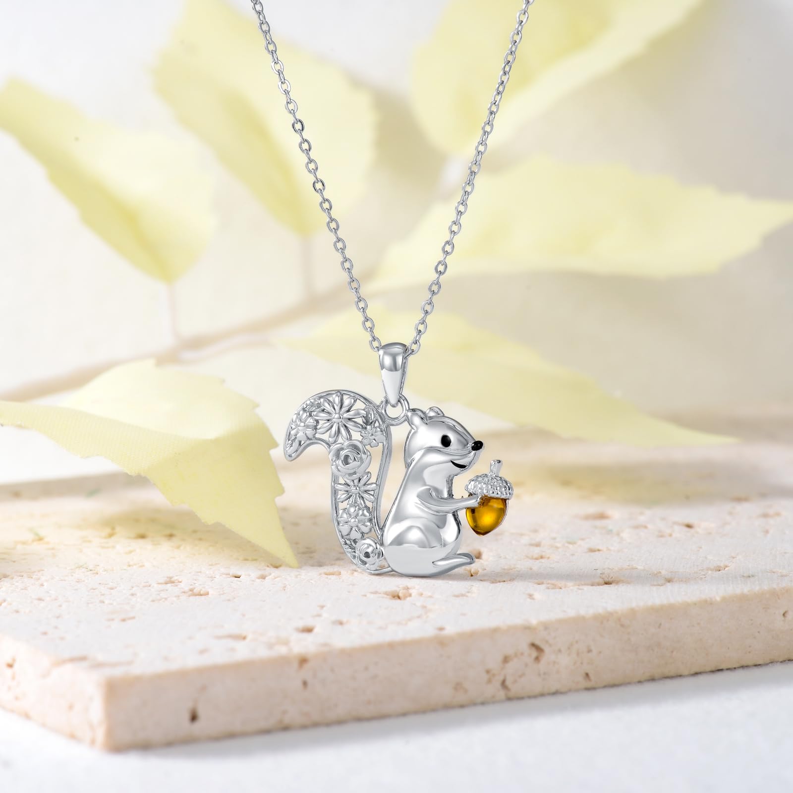 ONEFINITY Kolibri/Panda/Eule/Eichhörnchen/Pfau/Waschbär Kette 925 Sterling Sliver Tier Anhänger Kolibri Schmuck Geschenk für Damen