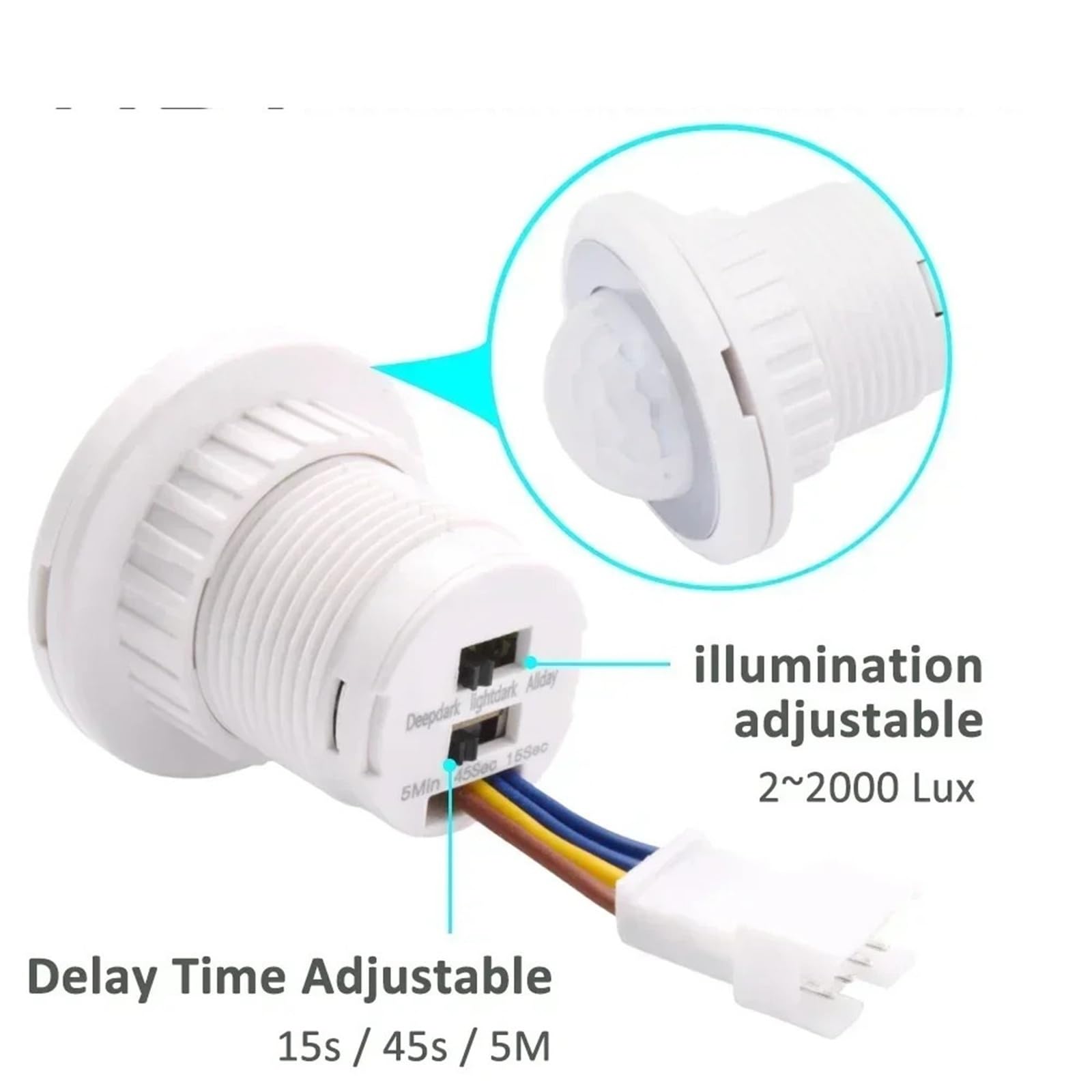 Sensor de movimiento infrarrojo, detector IR, interruptor de encendido y apagado automático, retardo de tiempo ajustable, 110 V, 220 V CA, 100-240 V CA, 1 unidad