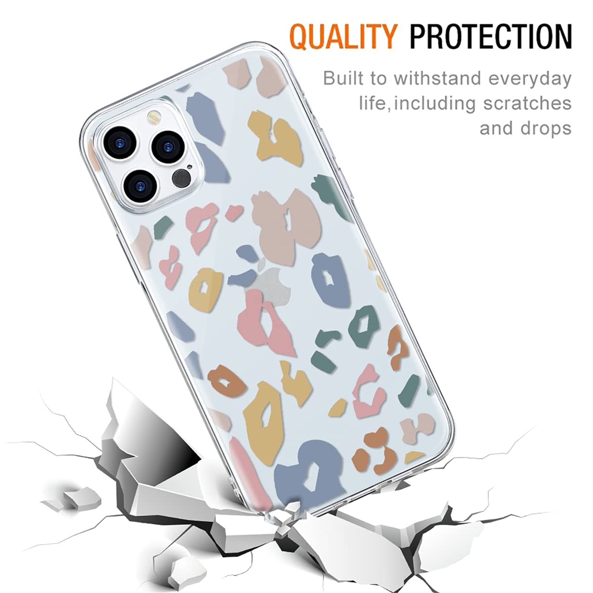 JETech Case for iPhone 13 6.1-Inch, Non-Yellowing Shockproof Phone Bumper Cover, Anti-Scratch Clear Back (Clear