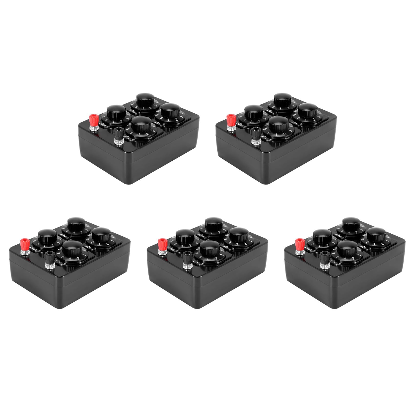 5X 0-9999 Ohm Simple Resistance Box Variable Decade Resistor Teaching Instrument