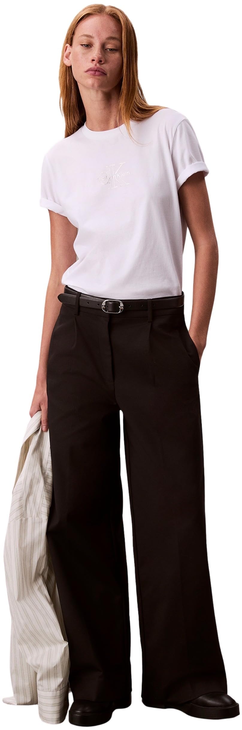 Calvin Klein Donna T-Shirt Maniche Corte Classic Tee Scollo Rotondo