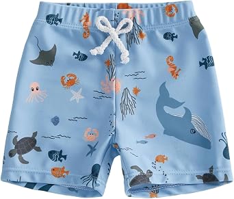 Yccutest Toddler Boys Swim Trunks Infant Bathing Suit Boys Swim Shorts Swimsuit Baby Boy Quick Dry Board Shorts Kids Swimwear