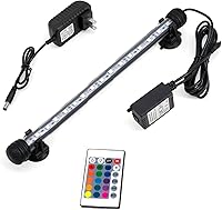 Vista 7 de Luces de acuario RGB de 7 pulgadas, luces de tanque de peces subacuáticas IP68 impermeable cambio de color ajustable memoria sumergible control