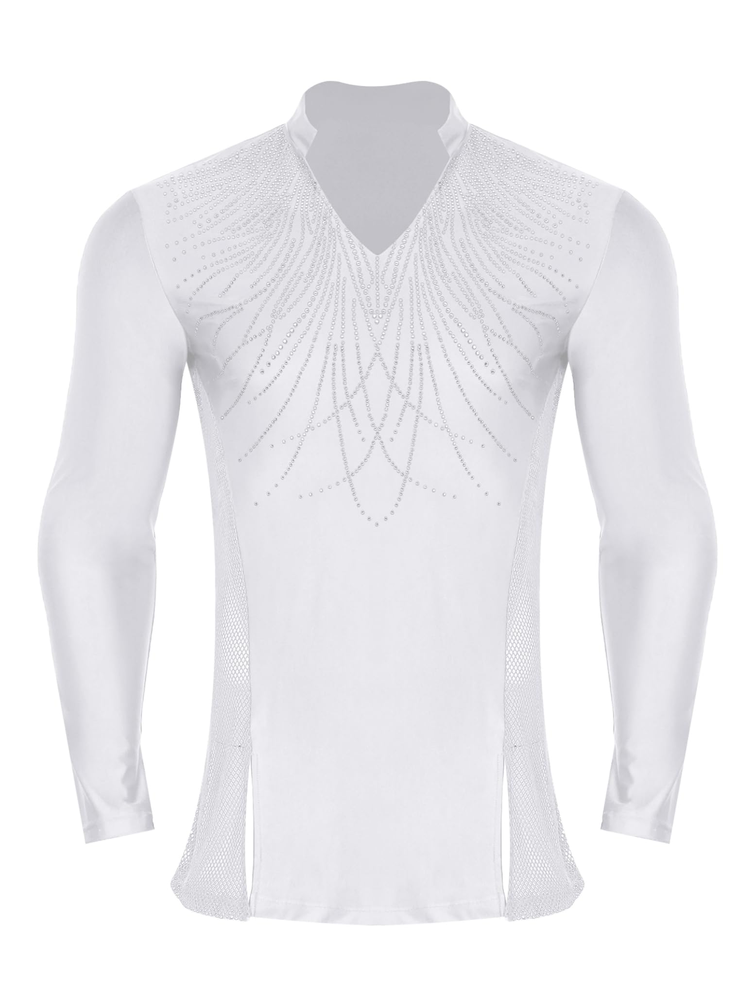 Camiseta de manga larga para hombre, para danza, patinaje artístico, para danza, para bailar