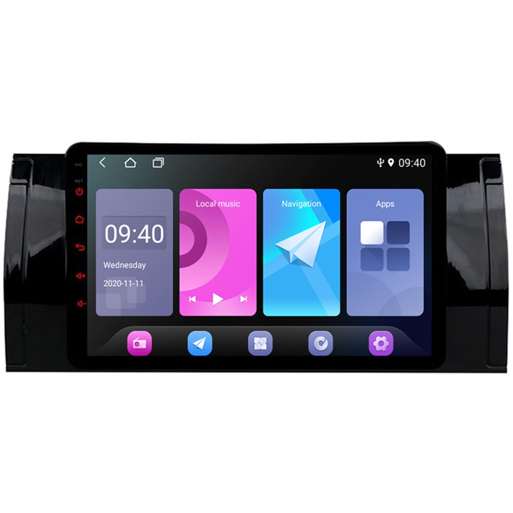 8-calowy ekran dotykowy Carplay Car Android 15 Radio samochodowe dla BMW E39 z bezprzewodową funkcją Carplay Android Auto kamera cofania nawigacja GPS(W2-4 Core Wifi 1+32GB)
