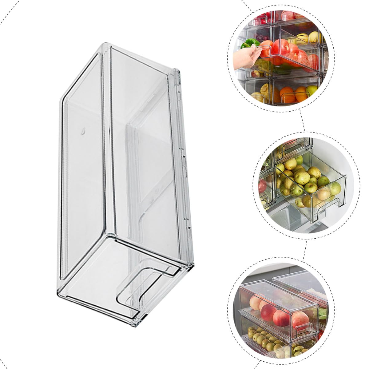 BESPORTBLE Caja de Almacenamiento para Refrigerador Sellada de Pet Gran Capacidad, Multipropósito para Mantener Frutas y Queso Rallado Frescos en Frigorífico y Congelador