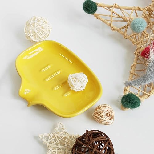 Miniatura 4 de Dispensador de jabón dorado y jabonera de cerámica amarilla, juego de accesorios de baño de cerámica moderna, decoración del hogar para baño o cocina