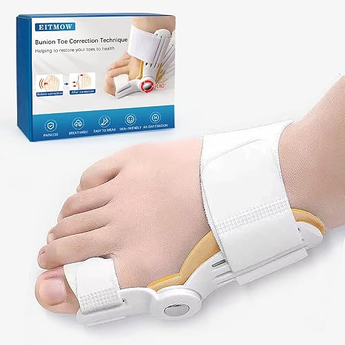 EITMOW Corrector de juanetes para mujeres y hombres, separadores de dedos de juanetes, alisador ortopédico para juanetes, férula ajustable para