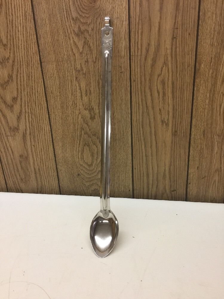 S/S Solid Spoon w/ 21" Hooked Handle by Vollrath – Commercial, Stainless Steel, Silver, Model 60170