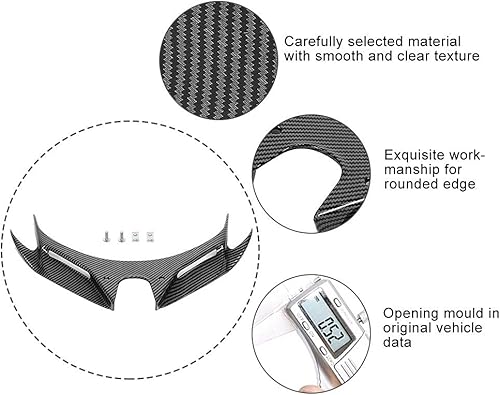 Miniatura 2 de KIMISS Aletas aerodinámicas delanteras, estilo fibra de carbono, cubierta aerodinámica de ala para Kawasaki Ninja 250400 2018-2020