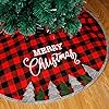 Juegoal 32 inch christmas tree skirt soft red and black plaid christmas tree mat for xmas party decoration merry christmas base cover for christmas tree holiday decor  urban country home decor