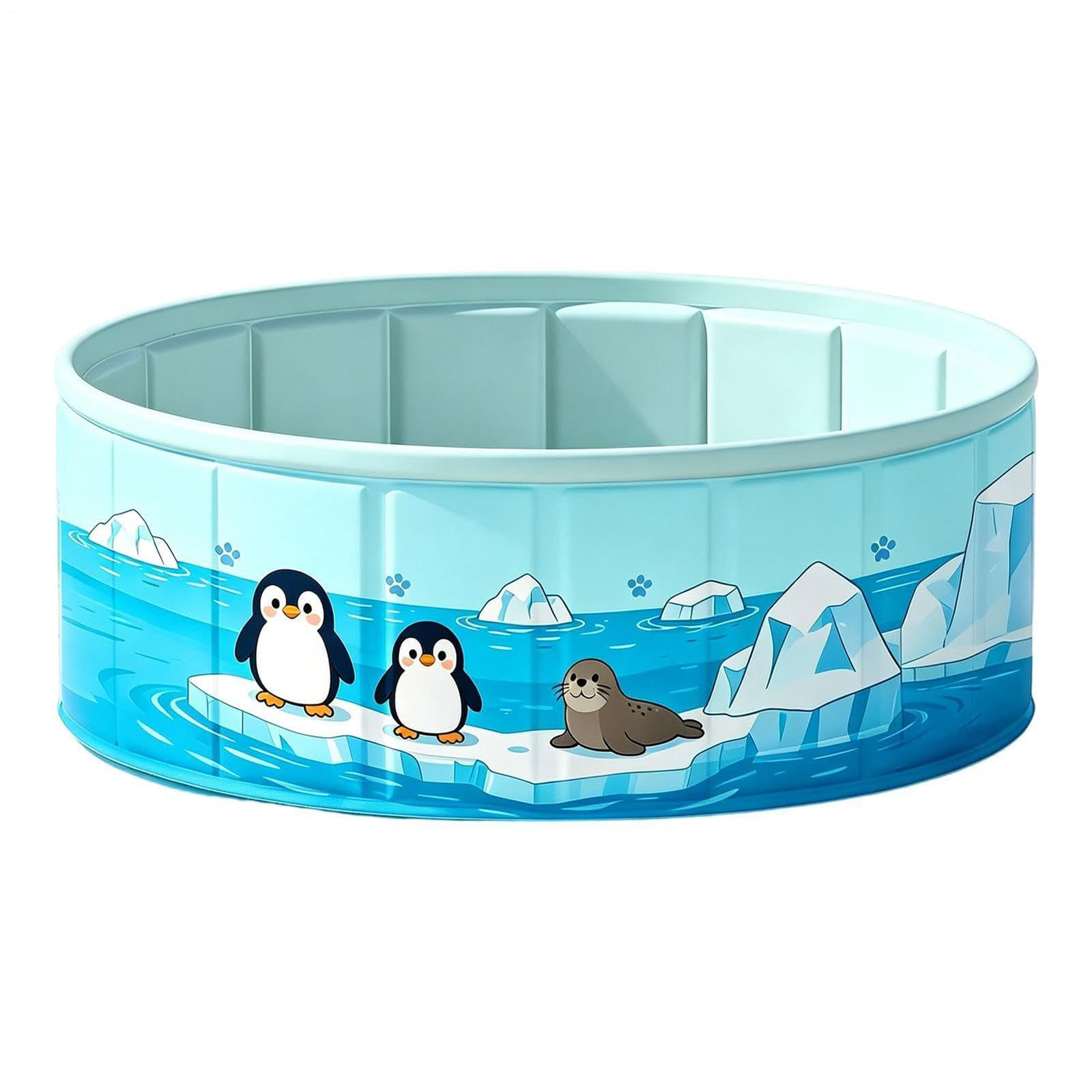 Vasca per Cani Pieghevole 160*45CM Piscina Pieghevole Non Gonfiabile Grande Piscinetta rigida Antiscivolo Vasca da Palline con Scarico Salvaspazio Per Adulti Animali Domestici Famiglia Giardino