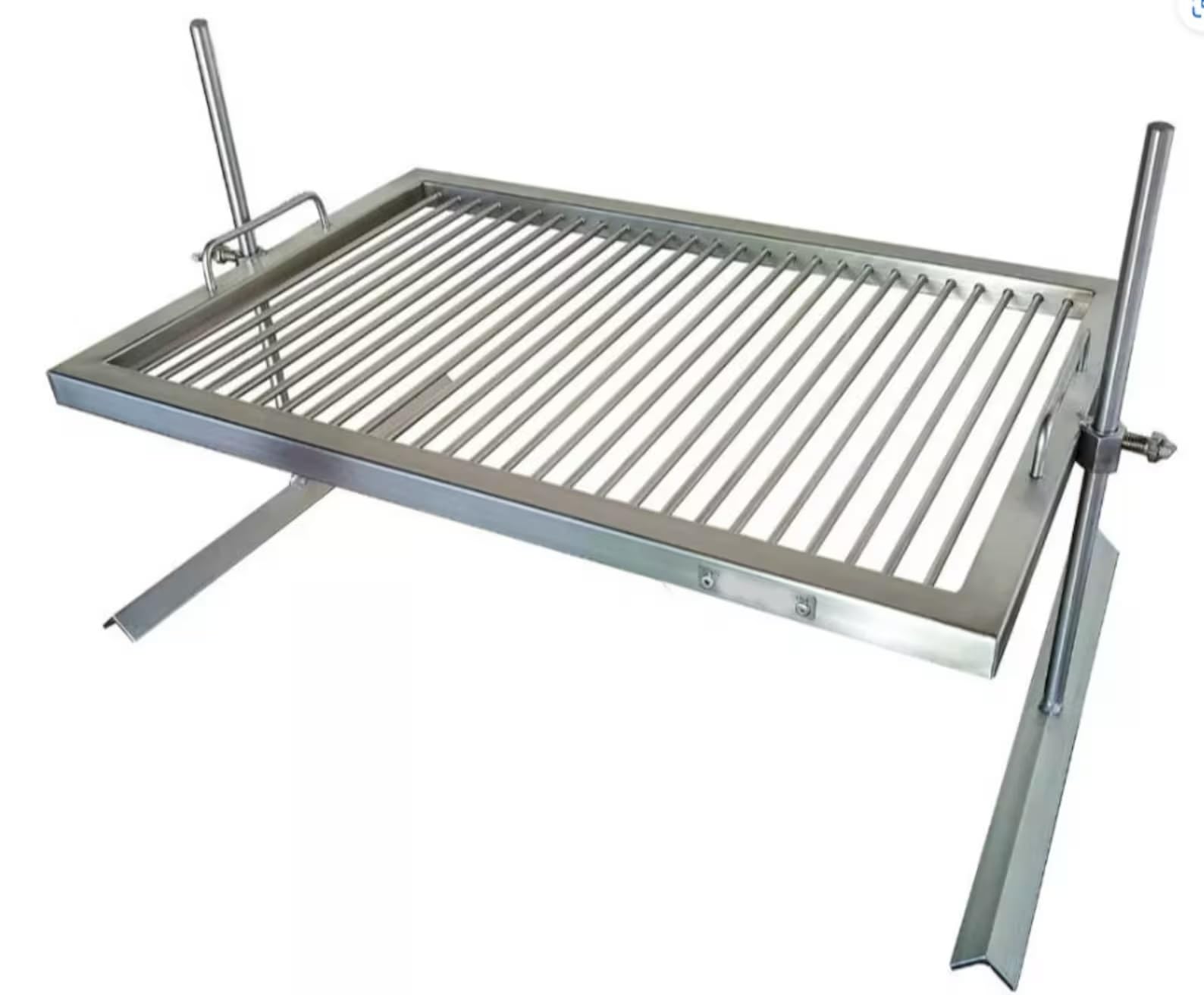 Premium Argentine Grill - Griglia Argentina in acciaio inox - BBQ Parrilla Asado - Griglia regolabile in altezza - Sor pampa grill (101,6 x 61 cm)