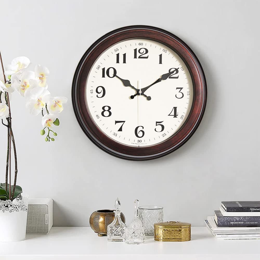 Amazon.co.jp: 14.7インチ ラウンドヴィンテージ壁掛け時計、アラビア