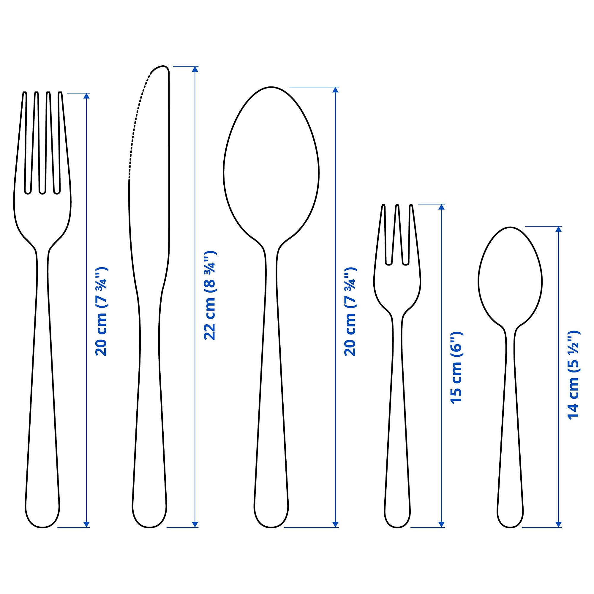 IKEA Marı 30-teiliges Besteck-Set, Edelstahl