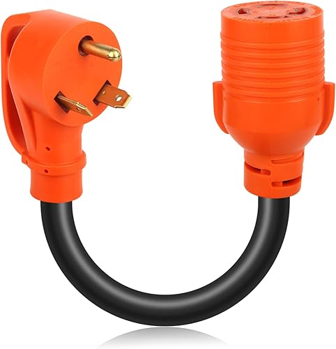 Cable adaptador NEMA TT-30P a L14-30R, 12 pulgadas, 30 amperios, 3 clavijas a 4 clavijas, generador de alimentación a caja de entrada de casa, STW