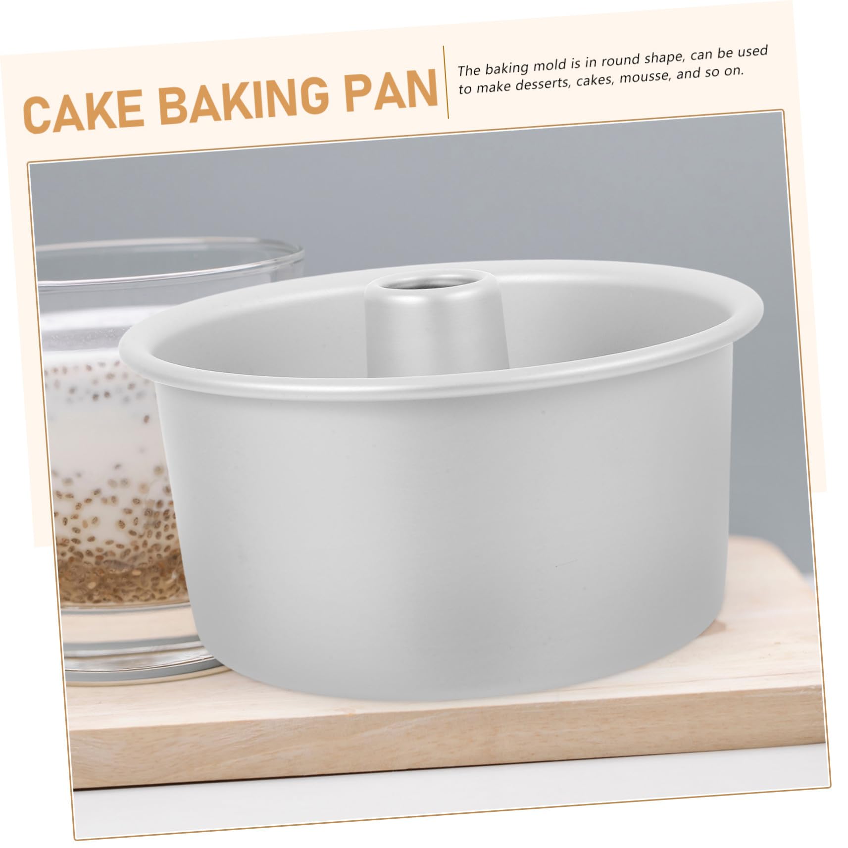 Molde Redondo para Pastel de Aluminio con Desmontable Antiadherente Distribución Uniforme de Calor para Hornear Tartas y Mousse