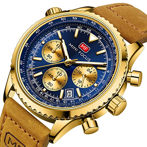Image of AIMES Mens Watches Chronograph Waterproof Sport Military Watch for Men Analog Quartz Movement Stylish Wrist Watch Elegant Gift Watch for Men