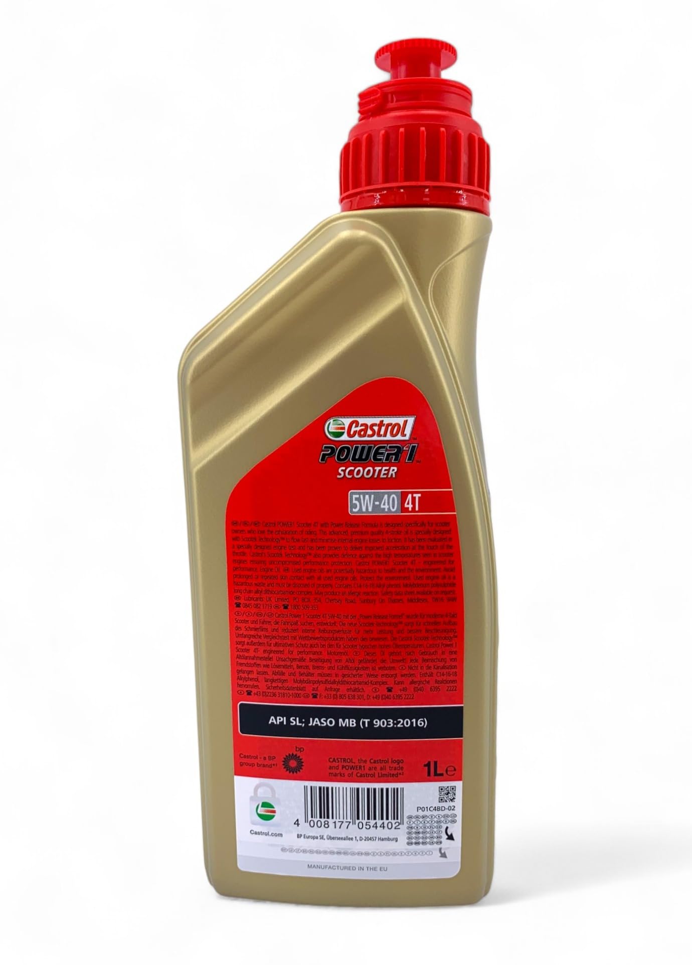 LUBRIALPHA - Aceite de motor para scooter 4T | 5W-40 | Tecnología de alto rendimiento | Ideal para scooters modernos de 4 tiempos | API SL, JASO MB | Paquete de 2 x 1 litro