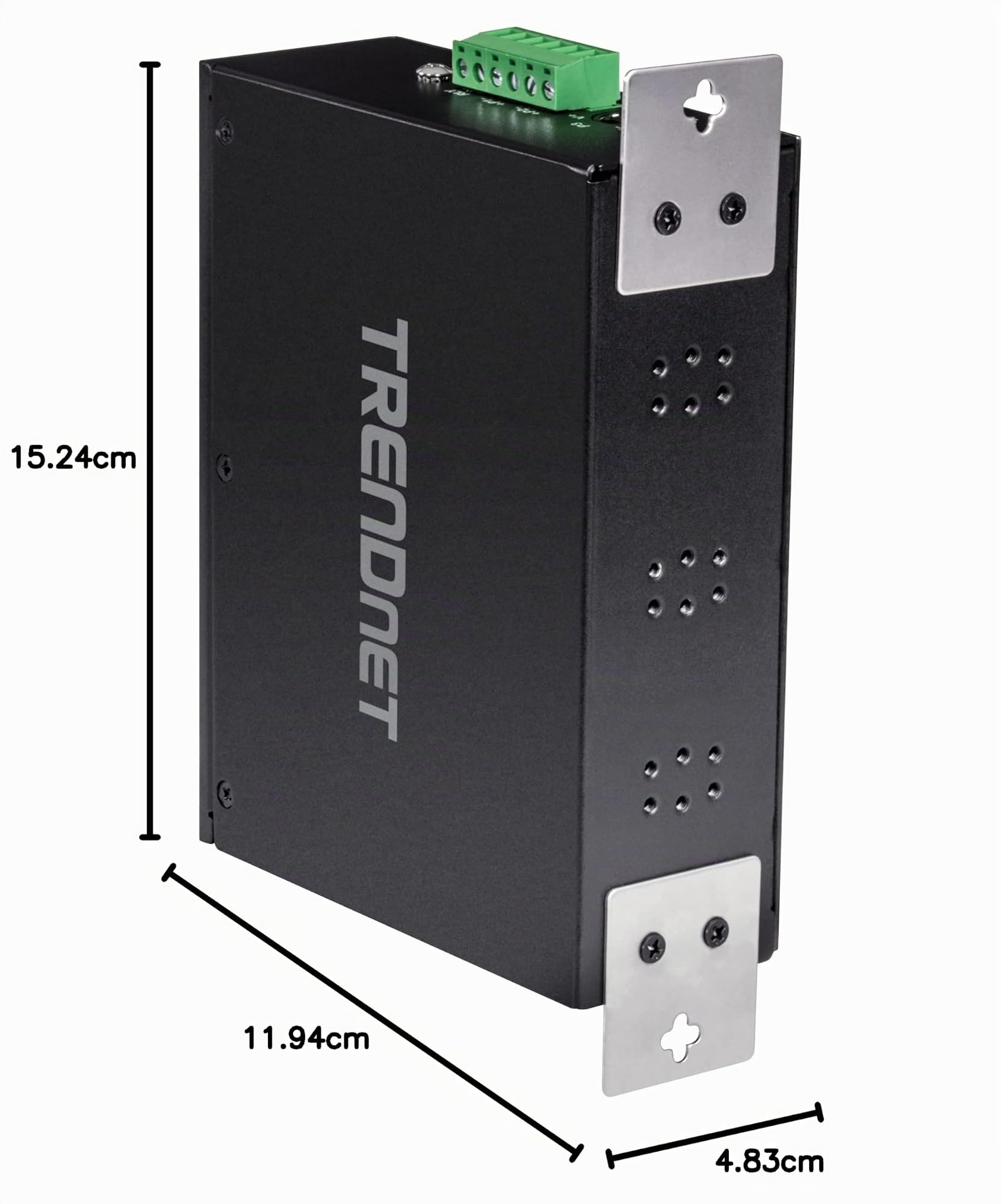 TRENDnet, TI-PG160, Commutateur sur Rail DIN Gigabit 10/100/1000Mbps Industriel Non géré à 16 Ports avec Ports PoE+ 16 Gigabit