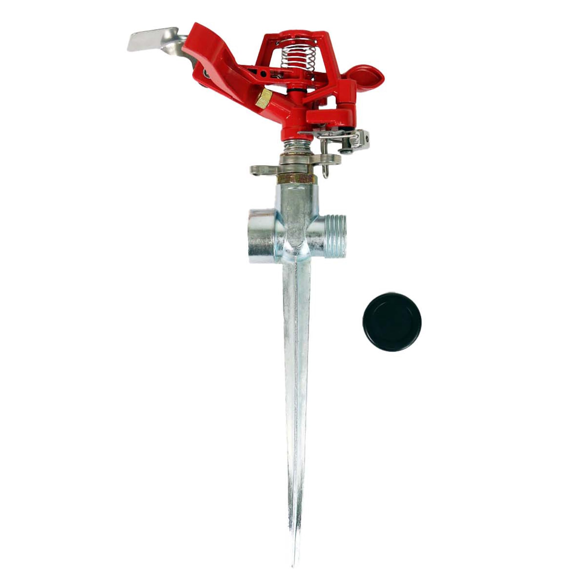 Chapin 4991: Spike Impact Sprinkler, 360 Degree Automatic Impact Sprinkler with Yard Spike for Gardens and Lawns, Up to 85 ft Coverage Area, Lawn Sprinkler, Yards and Garden Watering, Red