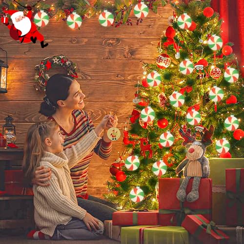 8.5Ft Christmas Candy String Lights with 10 LED Red and Green Lights for Indoor and Outdoor Decorations