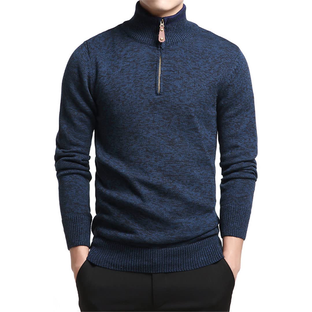 Vogrtcc Maglione caldo maglione lavorato a maglia maglione maglione a collo alto maglione, Dark Gray, L
