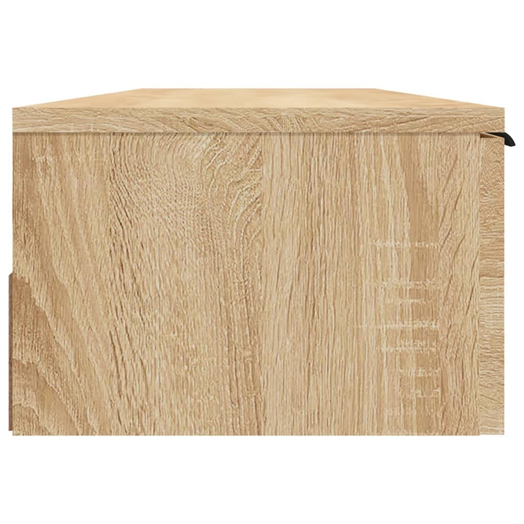 vidaXL Wandschrank TV Schrank Hängeschrank Fernsehschrank Lowboard Fernsehtisch HiFi TV Möbel Wohnzimmer Sonoma-Eiche 102x30x20cm Holzwerkstoff