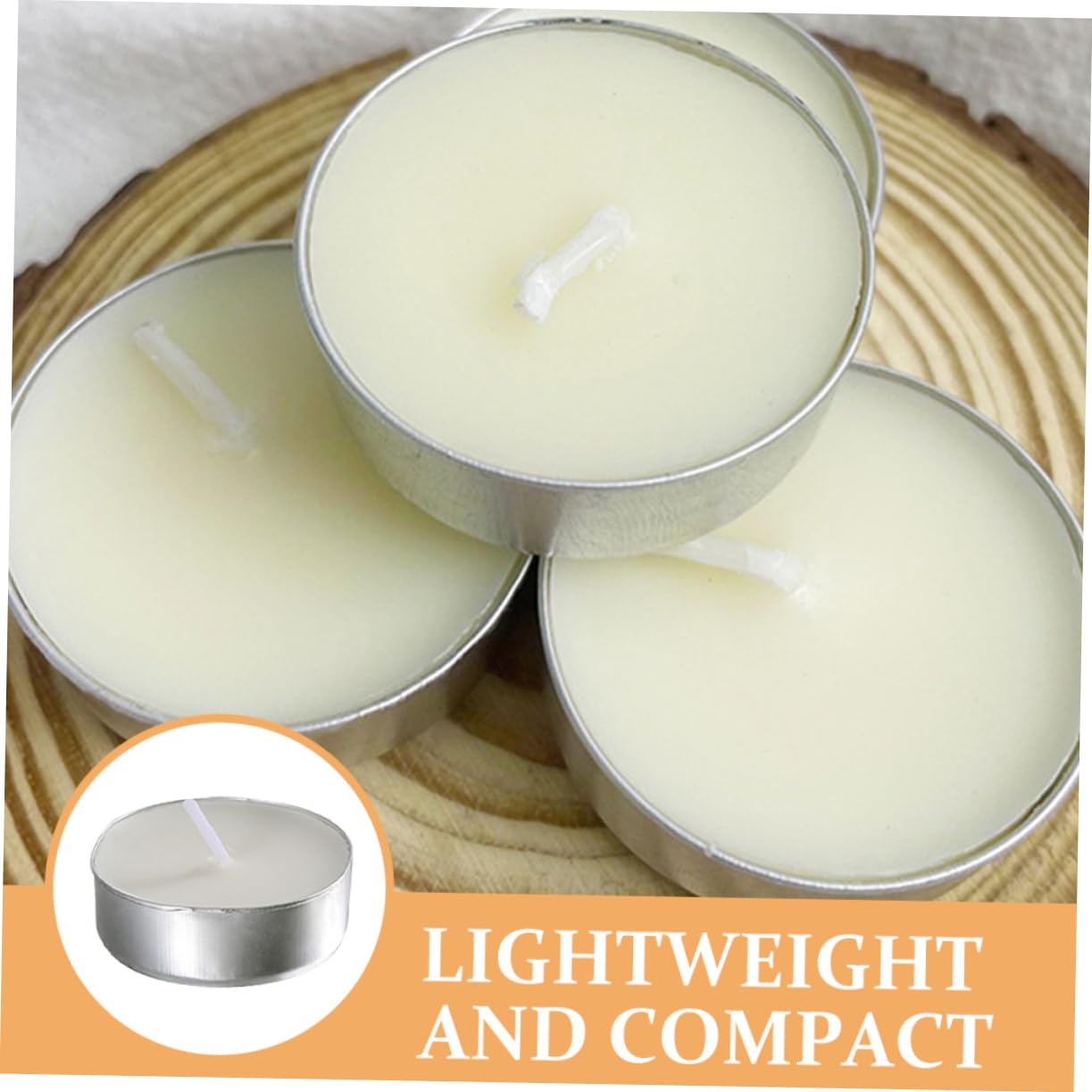 Candele Tealight Rotonde Piccole 100 Pezzi Paraffina Bianche